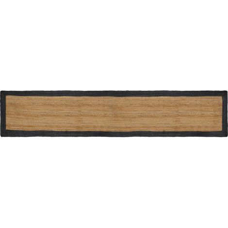 Alfombras de área Gris oscuro 60 x 400 cm yute
