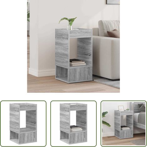 Wohnzimmer Beistelltisch -  Beistelltisch Graues Sonoma 30 x 30 x 56 cm Holzwerkstoff (1/5)