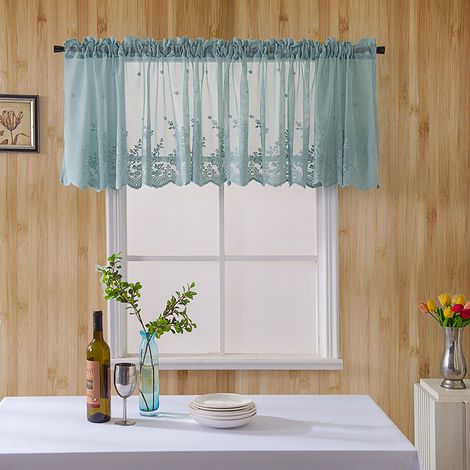 Rideaux occultants courts pour fenêtres, rideaux à cantonnière obscurcissants pour salle de bain, cuisine, chambre et petites fenêtres (1/3)