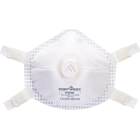 Mascarilla reutilizable con válvula Ultimate FFP3 (Pack 5) PORTWEST P306