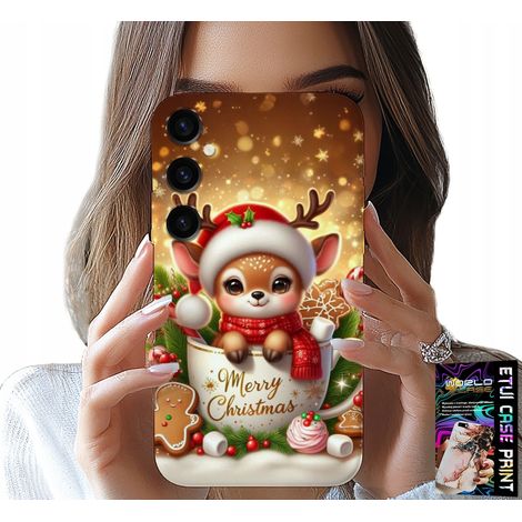 Custodia per Samsung Galaxy A55 5G - renna, simpatico motivo natalizio con renne (1/5)