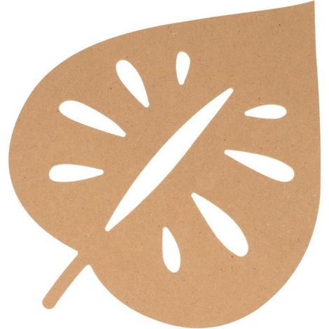 Feuille tropicale en bois MDF 25 cm (1/4)