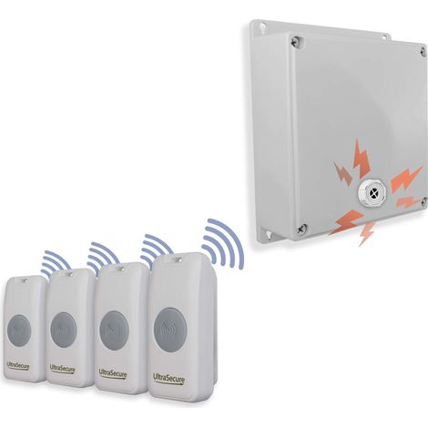Kit sos avancé panique sans-fil sirène - Haute-résistance 800m 4 boutons simples autonomes piles (Gamme PROTECT 800) (1/5)