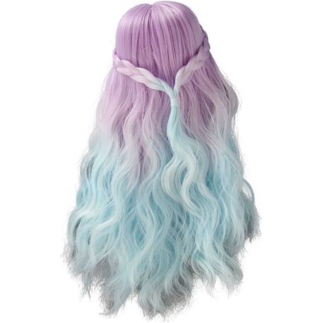 Puppenperücke im Maßstab 1:6, lila Ombré-Farbe, elastisches Lockenhaar zum Austauschen und für DIY-Dekorationen (1/5)