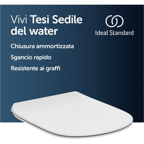 Ideal standard Tesi, sedile WC ultrasottile con chiusura ammortizzata T352701 (1/8)