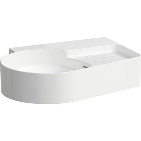 Lavabo VAL 530 x 400 mm, sans trou pour robinetterie, avec trop-plein blanc mat LAUFEN