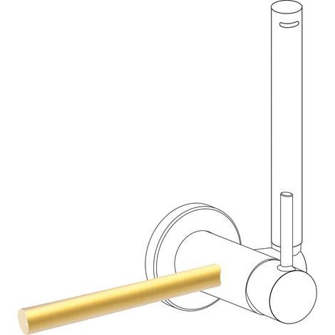 TRES 03412401OM STUDY Accesorio Porta Toallas para Grifo con Ducha para Inodoro Color Oro Mate 24K - ref: 03412401OM