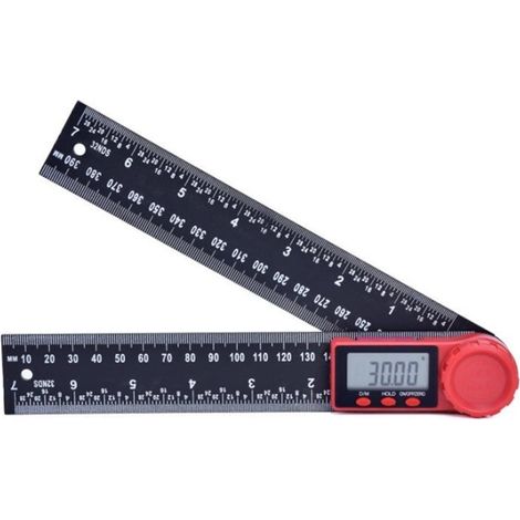 Angle Measuring Tool - Digital Protractor 360° - Stainless Steel - mm/inch Scale - for Woodworking Construction DIY - 1 Piece (1/5)