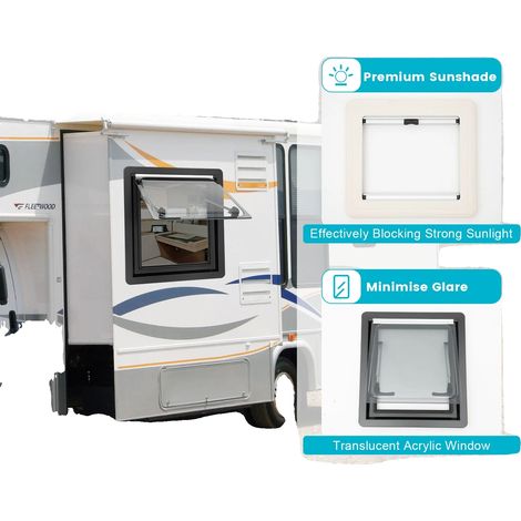 Fenêtre de ventilation, matériaux durables, flux d'air amélioré, noir (1/5)