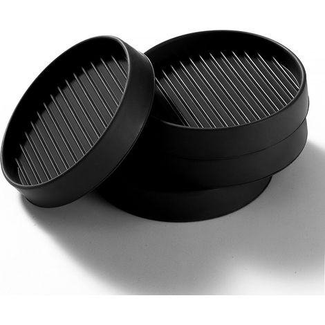 4 Pièces 7.6cm Patin Rond Antidérapant en Caoutchouc, Bed Sofa Wheel Anti-Slip Pad, Pied en Caoutchouc Pad, pour Lit Armoire Canapé Chaise Table, Noir (1/5)