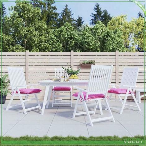 361559 Coussins de chaise lot de 4 rose 50x50x7 cm tissu oxford (1/5)