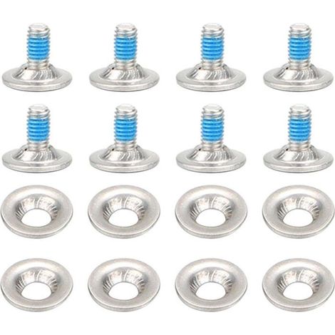 8 vis de fixation pour skis, acier inoxydable, compatibles avec fixations alpine, accessoires de réparation ski (1/4)