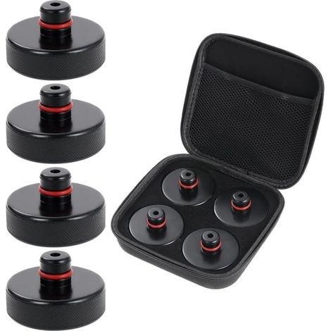 4 Pcs Tampon Cric Compatibles avec Tesla Model S/X/3/Y, Support de cric Tesla Model 3/Y/S/X, Jack Pad pour Tesla, Tesla Jack Pad en Caoutchouc (1/5)