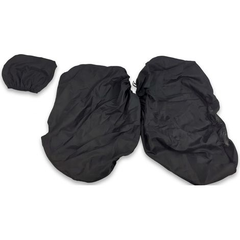 Lot de 3 - MARQUE INCONNUE - Housses de protection textiles élastiquées - Noir universel - Ajustement facile - Défaut de couture fil effiloché - Voir photos (1/2)