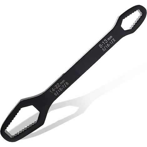 8-22 mm Double End Torx Key Universal, 22.5 cm Multifunctional Double Ring Spanner Adjustable Repair Wrench Repair Tools for Screws Nuts