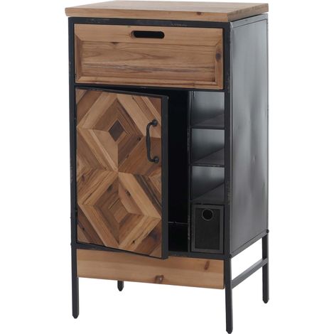 Apothekerkommode HHG-584, Schrank Kommode Schubladen Staufächer Industrial Vintage/Shabby Holz Metall 85x45x35cm (1/5)