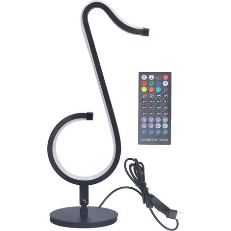 Lampe musicale télécommandée RGB en forme de Note de musique, Table de chevet romantique pour chambre à coucher