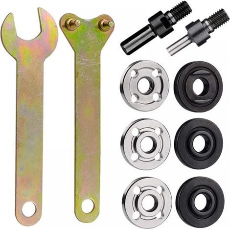 Kit di conversione da trapano elettrico a smerigliatrice angolare, asta di collegamento per trapano manuale da 6 mm e 10 mm con chiave, set di adattatori per mandrino per levigatura, smerigliatura e l (1/5)