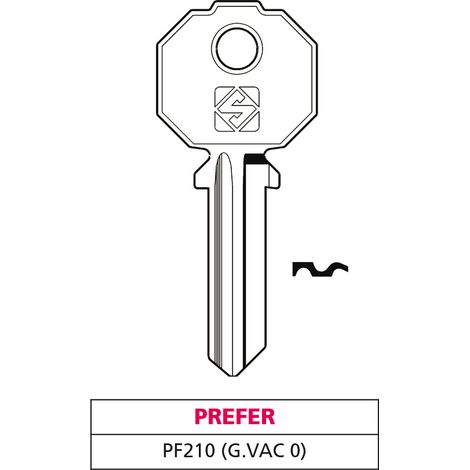 Silca CHIAVE OTTONE PF210 (G. VAC 0) PREFER 20.00 pz
