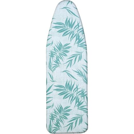 Ineasicer Housse Tables à Repasser 148x55cm, Housse de Planche à Repasser avec Dessus 100% Coton et Rembourrage épais, Facile à Mettre en Place et Résistante aux Brûlures (L, feuilles vertes) (1/4)