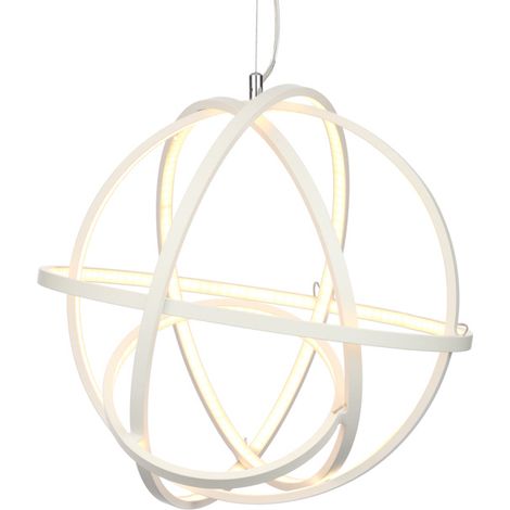 Litecraft Ceiling Pendant 5 Light With Spherical LED Shade - White (1/5)