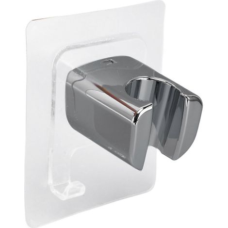 Support de pommeau de douche amovible, support mural de douche adhésif en plastique sans clou, étanche, douchette de bidet (1/5)