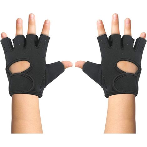 Gants Sans Doigts - Antidérapants Pour Fitness Cyclisme Yoga Musculation Enfants - Par 1 (1/5)