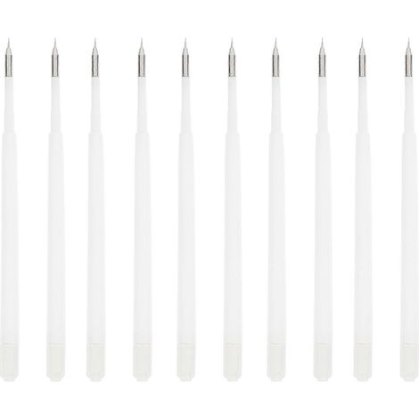 10 recharges pratiques pour stylo désherbeur, outil de lissage de films pour voiture, accessoires-10X0.5cm-White
