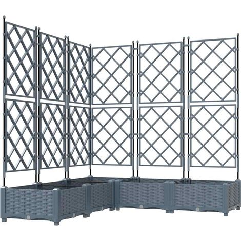 Maison Exclusive - Garten-Pflanzgefäß 5 pcs Hellgrau 120 x 120 x