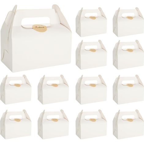 White Cardboard Gift Box, 16 x 9 x 8.5 cm, 50pcs (1/5)