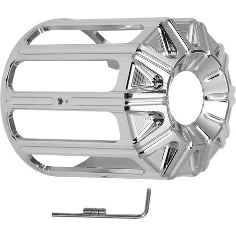 1x couvercle de filtre à huile de moto, compatible tous les modèles, alliage d'aluminium CNC chromé (1/5)
