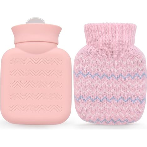 Bouteille isotherme de 320 ml avec revêtement tricoté, petite bouteille isotherme étanche avec couvercle amovible, adaptée aux femmes et aux enfants. (1/5)