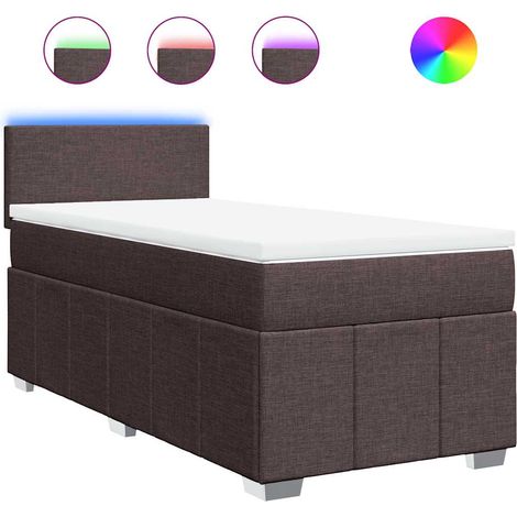 Maison Exclusive - Boxspringbett mit Matratze Dunkelbraun 90x200