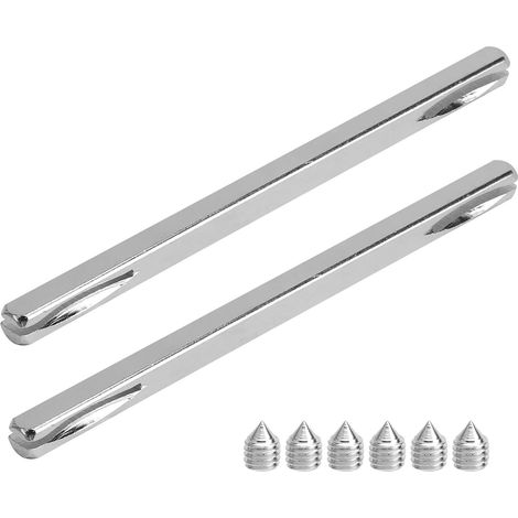 HENGBIRD 2 x Vierkantstangen 8 x 150 mm, quadratische Ersatz-Türgriffstangen aus verzinktem Stahl, massive Vierkantstangen aus Stahl, Türgriffstangen für Fenster- und Türgriffe (1/5)