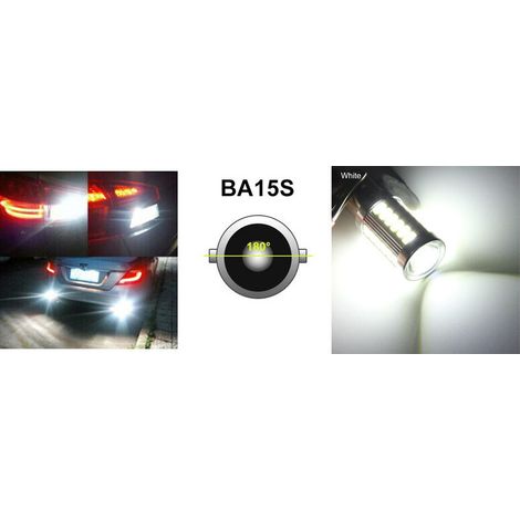 LED-Lampen, 33 SMD, mit Linse, BA15S 1156 (P21W), 12 V, Weißes Licht
