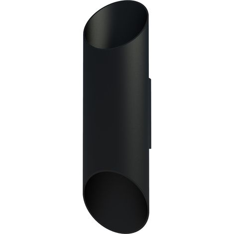 LUMICOM  ROND COUPÈ Applique, 2x GU10, max 33W, metallo, nero opaco, D.6cm x H25cm