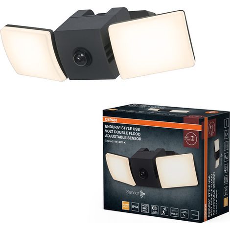 Ledvance Außenfluter Endura Sty FL2 Volt 5W 535lm dunkelgrau Bewegungsmelder Strahler & Flutlichter (1/3)
