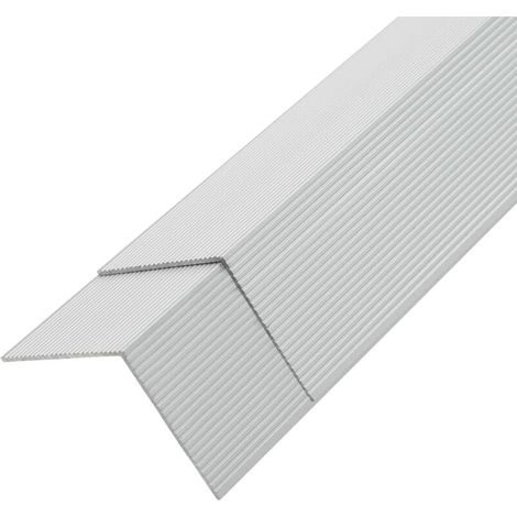 The Living Store Cornière de terrasse 5 pcs Aluminium 170 cm Argenté - Cornière De Terrasse - Angle De Terrasse - Finition Terrasse - Aluminium - Terrasse Extérieure (1/5)