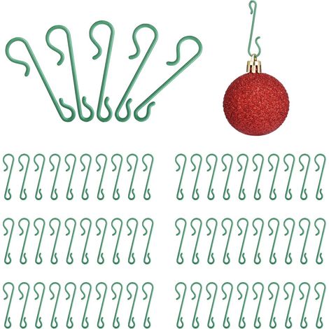 200 Pcs Attache Boule de Noel Crochets d'Arbre de Noël Verts Crochet Boule de Noël Accroche Boule de Noël en Forme de S pour Décoration Noël Sapin Guirlande Sapin de Noël (1/5)