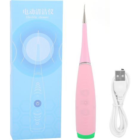 Nettoyeur de Tartre Dentaire Électrique - Outil de Soin Buccal pour Éliminer la Plaque - Rose (1/5)