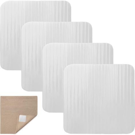 Anti Derapant Tapis, 4 Pièces Antiderapant Tapis Parquet, Rug Grippers Coupeable, Antidérapant Autocollant pour Carrelage et Planchers de Bois Franc (1/5)