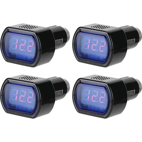 Voltmètre de voiture à affichage numérique LED, détecteur de surveillance de la tension de la batterie, 4 pièces (1/5)