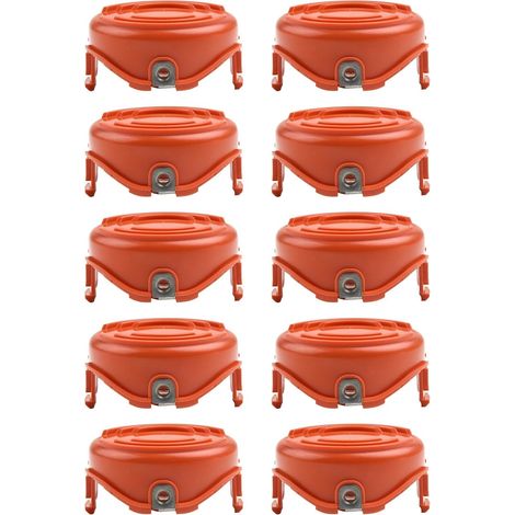 Capuchon De Bobine - Lot De 10 - ABS Renforcé - Pour Débroussailleuse Black & Decker - Remplacement OEM 90583594 (1/5)