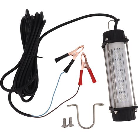 Lampe sous-marine LED 120W Verte IP68 Étanche Aluminium 20,5cm pour Pêche Nocturne Bateau Quai Kayak (1/5)