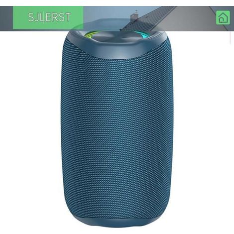sjlerst Haut-parleur gamme complète Haut-parleur portable 8W gamme complète avec lumières RVB sans fil informatique portable Bleu (1/5)