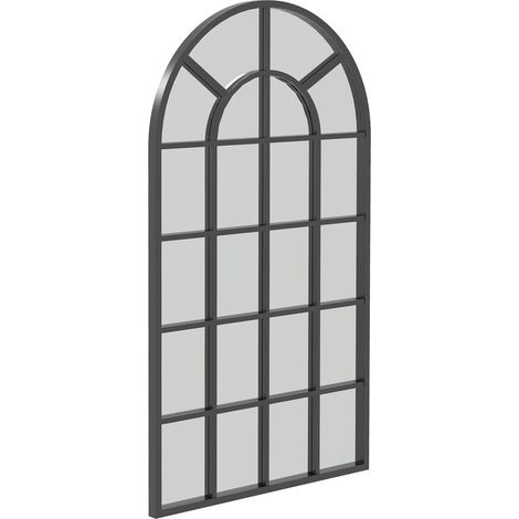 Wandspiegel Garderobenspiegel 110 X 62Cm Flurspiegel Mit Metallrahmen Hängespiegel Wohnzimmerspiegel Für Schlafzimmer Schwarz
