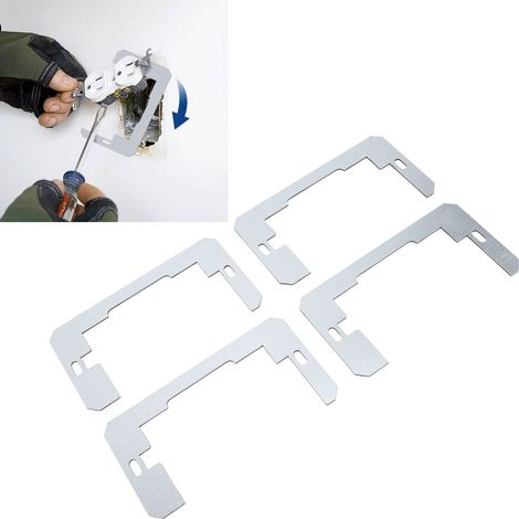 [Wandsteckdosenmutter] Feste Steckdosenmuttern, Zink, 20 Stück, Standardkompatibilität, flächenbündig, für Unterputzdosen, 4,2 x 2,2 Zoll (1/5)