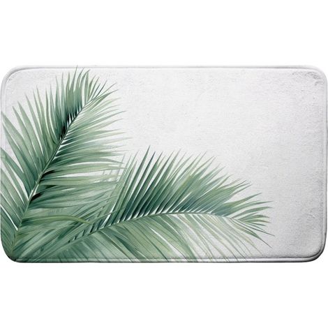 Tapis de bain 45 x 75 cm microfibre imprimee havane des. place Sans (1/5)