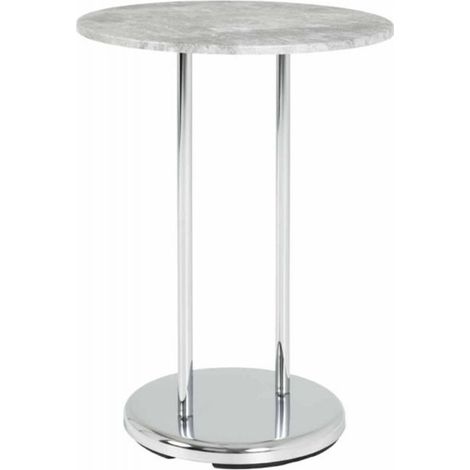 Table d'Appoint Ronde Effet Béton "Miguel" 55cm Gris