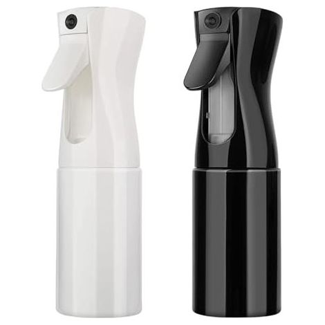 Bouteille Mist Spray,200ml Spray Cheveux 2PCS Bouteilles de Cheveux Pulvérisateur de Brume Fine Bouteille Vide de Spray Réutilisable Bouteille De Vaporisateur pour Cheveux (Noir, Blanc) (1/5)